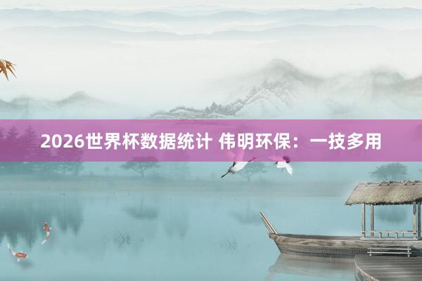 2026世界杯数据统计 伟明环保:一技多用