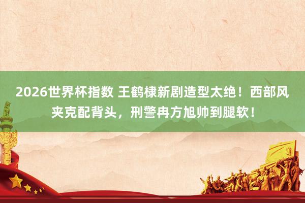 2026世界杯指数 王鹤棣新剧造型太绝!西部风夹克配背头,刑警冉方旭帅到腿软!