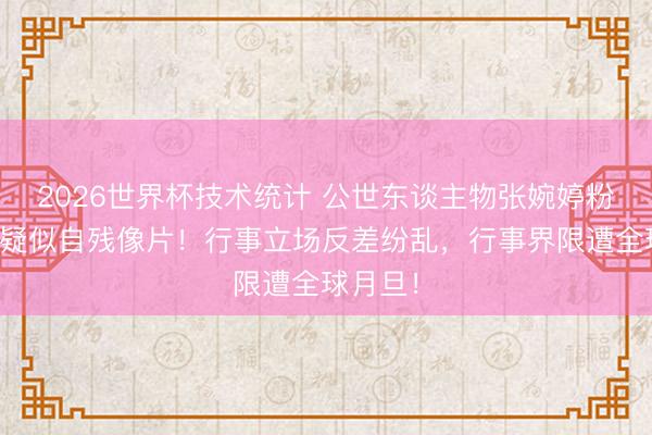 2026世界杯技术统计 公世东谈主物张婉婷粉丝群发疑似自残像片!行事立场反差纷乱,行事界限遭全球月旦!